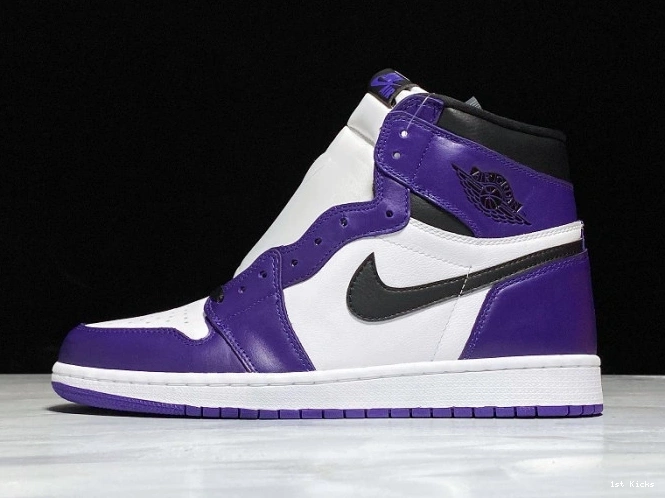 1st Kicks OG Jordan High 555088-500 Purple Court Air 1 0704